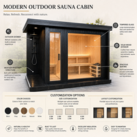 Kabin Sauna Ukuran Kustom OEM Label Pribadi untuk Terapi Panas Kering dan Relaksasi Fisik Seluruh Tubuh Perawatan Harian