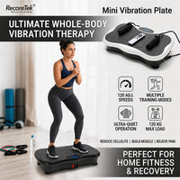 Plataforma Vibratoria con Altavoz, Máquina de Adelgazamiento de Cuerpo Completo con Asa, Dispositivo Vertical Oscilante 3D