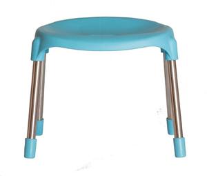 Modern Dining <b>Chair</b> with Stainless Steel <b>Legs</b> and Plastic Oval Seat - Product Image 4