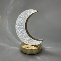 Lampe de bureau LED rechargeable en forme de lune, super populaire, avec contrôle tactile, protection oculaire, pour chevet et chambre à coucher (vente en gros)
