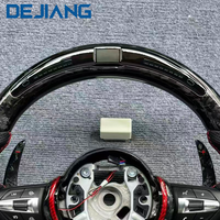 Volant en cuir et fibre de carbone pour BMW F01 F31 F32 F25 F26 F15 F30 F10 F11 F15 F20 F21 F22 F16 F02 avec LED Plug and Play