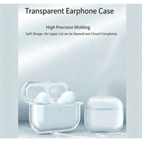 Étui souple transparent en TPU avec porte-clés pour AirPods 5 4 3 2 1 et AirPods Pro 2 3 – Housse de protection pour écouteurs