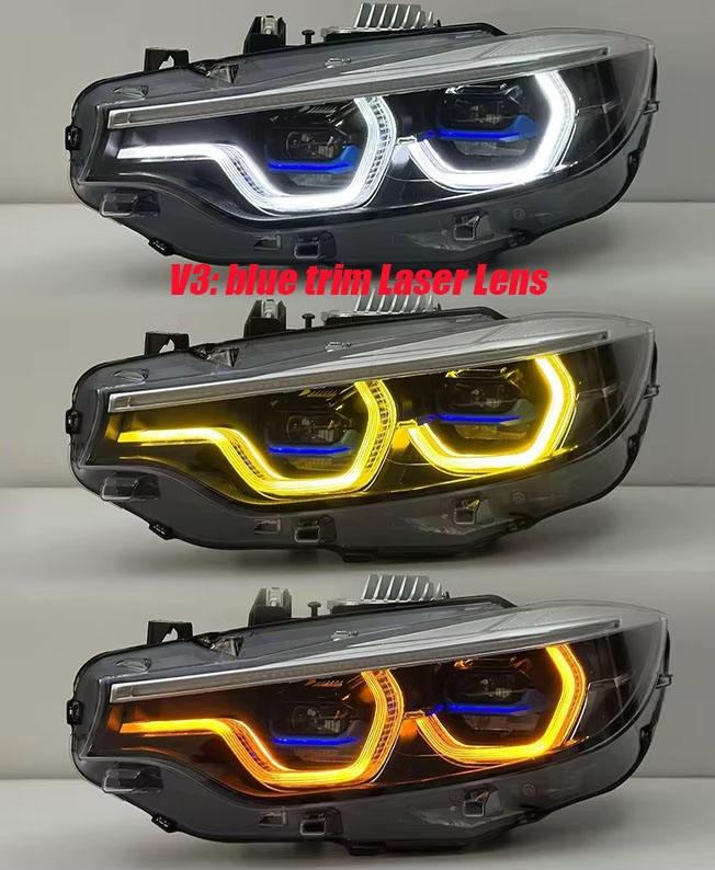 Original headlights is 6 PIN ( V3: blue trim Laser Lens)