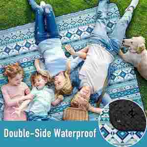 Picnic Extra <b>Large</b> Sand Proof and Waterproof Custom Portable Beach <b>Mat</b> Outdoor Blanket Rug for Camping Travel - Product Image 4