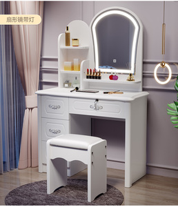Luxury Kids Dressing Table With Vanity Desk Mirror Lights Bedroom Furniture By Luxury Bed Set For Hotels Panel Wood Style