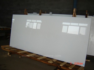 Thiết kế hiện đại màu Trắng Nhân Tạo Nano tinh kính tấm cho bảng đầu đánh bóng bề mặt cho bảng điều khiển slab/<span class=keywords><strong>Countertop</strong></span>/Vanity Tops - Product Image 4