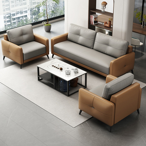Juego de muebles de oficina ejecutivos modernos de lujo sofá de cuero comercial para el hogar Oficina apartamento sala de estar dormitorio - Product Image 1