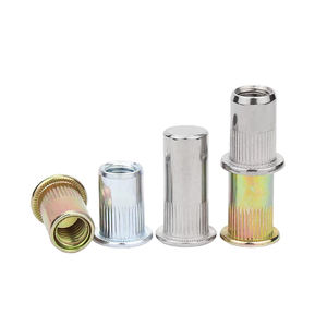 Écrous à riveter cylindriques à tête hexagonale plate M3 4 5 6 8 10 12, métriques et en pouces, en acier inoxydable, galvanisé, zincé et acier au carbone - Product Image 4