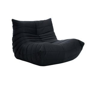 उच्च गुणवत्ता वाले काले नपा चमड़े के न्यूनतम सोफे बिस्तर आधुनिक कुर्सी पढ़ने घर कार्यालय फर्नीचर - Product Image 4