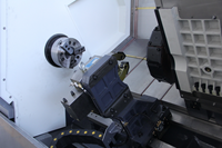 Tour CNC à lit incliné YR-600HMY, centre d'usinage horizontal pour métaux, tournage et fraisage CNC