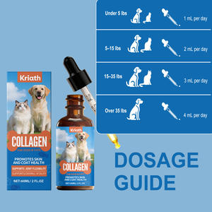 Коллагеновые капли для животных 60 мл с пробиотиками, натуральные ингредиенты, для здоровья кожи, шерсти и суставов, оптовая продажа от производителя, OEM - Product Image 4