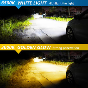 Lampu Depan Mobil Warna Putih Emas Kuning 6500K 3000K 2 Warna Lampu LED H4 Lampu Depan LED - Product Image 3
