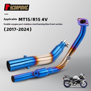 ท่อไอเสียหน้าแบบพิเศษ 4V สำหรับมอเตอร์ไซค์ <span class=keywords><strong>MT15</strong></span>/R15 ช่องออกซิเจนคู่ สแตนเลส สภาพใหม่ สำหรับดัดแปลงรถ - Product Image 3