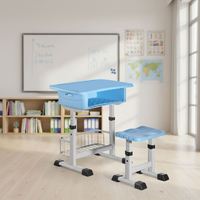 Ensemble de bureau et chaise ergonomiques réglables pour étudiants avec structure métallique pour l'école et la maison