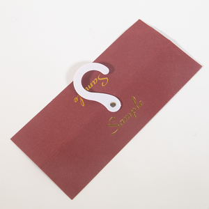 Display Hook Plastic Hanger Supplier Custom Gold Stamping <strong>Texture</strong> <strong>Paper</strong> Hanger for Fabric With Plastic Hook - Product Image 6