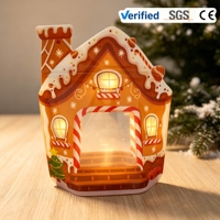 Sacs à fermeture éclair personnalisés en gros, pochettes verticales à motif de dessin animé avec fenêtre transparente, refermables pour l'emballage de cadeaux de Noël pour enfants
