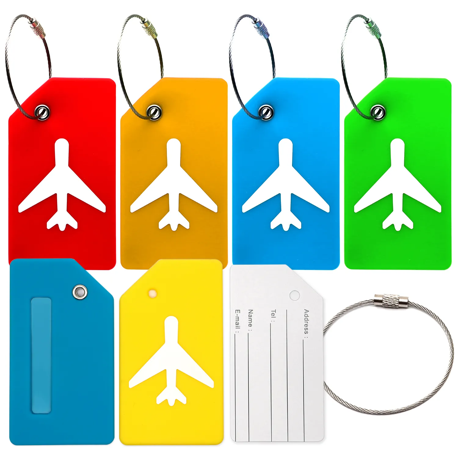 Wholesale Travel Custom Hard Pvc Print Shape Luggage Tag Clear Pvc Cruise Tag Holder Suitcase Holder Baggage Bag Tag