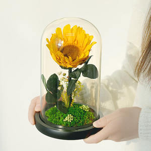 TC Unique, el Girasol Único en Cúpula de Cristal, Flor Preservada de Larga Duración para el Día de San Valentín, Regalo de Aniversario, Decoración del Hogar - Product Image 4