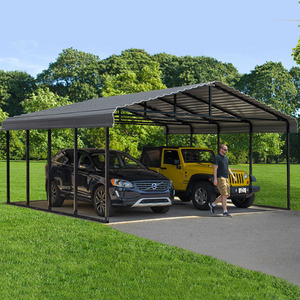 Abri d'auto en métal facile à assembler Conception de toit Garage de voiture en acier structurel Stockage de deux étages et place de garage - Product Image 5