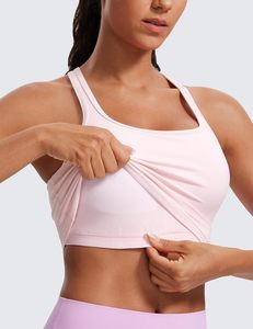 CRZ YOGA Butterluxe - Top Corto Transpirable para Mujer, con Espalda en Y, Cuello Redondo, Acolchado, para Entrenamiento y Yoga - Product Image 5