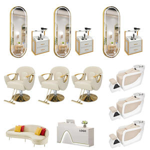 Conjunto de Muebles Modernos para Salón de Belleza, Espejo y Sillas de Peluquería de Lujo Personalizados, Equipamiento Completo para Salón de Belleza - Product Image 5