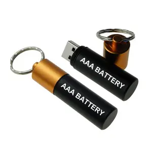 定制金属干电池USB闪存棒笔拇指驱动器广告礼品促销赠品
