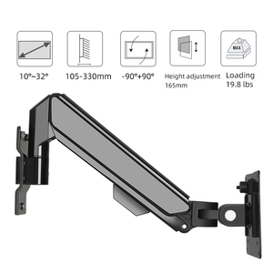 <span class=keywords><strong>Support</strong></span> d'écran <span class=keywords><strong>mural</strong></span> avec bras de moniteur d'air à ressort à gaz en aluminium pour ordinateurs et accessoires de 10 '-32' Produits en stock - Product Image 6