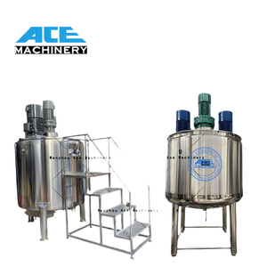 เครื่องผสม1000L 500L เครื่องผสมหม้อผสมกับการทำให้เป็นเนื้อเดียวกันและการให้ความร้อนเพื่อให้แชมพูเจลอาบน้ำ - Product Image 4