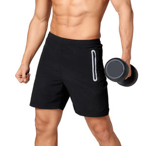 Summer Arrival Men's Gym <b>Shorts</b> in Black Color with Pockets Casual Cotton Workout Wear OEM Printed Logo <b>Low</b> Price - Product Image 1