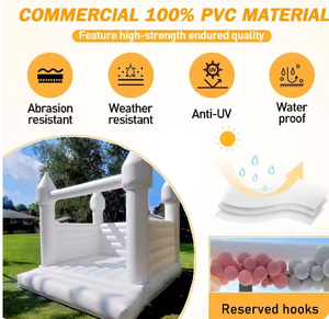 Trampolín Inflable para Bodas, Castillo de Cumpleaños para Niños, Trampolín Blanco para Fotografías, Accesorios para Pedidas de Mano - Product Image 6