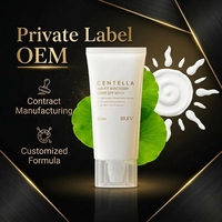Fournisseur OEM ODM, crème solaire Centella Air-Fit, soin de la peau coréen, SPF 50 léger, protection solaire UVA/UVB, crème solaire MOOYAM