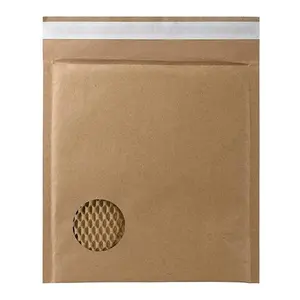 Eco-Friendly Kraft Bubble Mailer Honeycomb Mailers Papel biodegradável forro acolchoado sacos