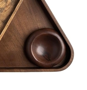 Tasse à thé en bois simple et plateau de collations Vaisselle de restaurant à la maison au meilleur prix d'Inde - Product Image 3