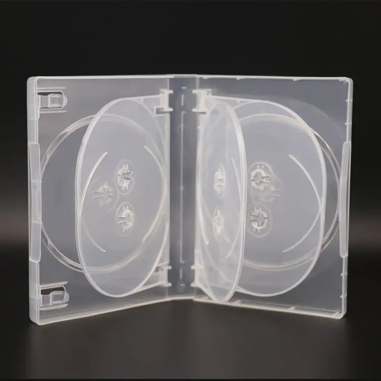 Boîte de rangement en plastique pour 8 disques CD, boîtes de rangement, en plastique, format fin, pour enregistrement de musique, films