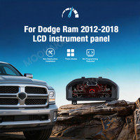 MOOKAKA 12.3'' Kluster Digital untuk Dodge Ram 2012-2018 Panel Instrumen LCD Dashboard Pengukur Kecepatan Otomatis Speedometer