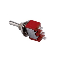 Interrupteur miniature à bascule SPDT 3 broches, interrupteur rouge à chaud, 2A 250VAC 5A 125VAC, marche/arrêt/marche