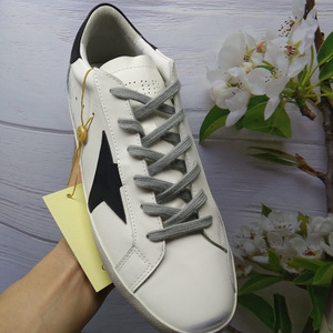 Scarpe Casual Vintage Star Flat da Uomo, Scarpe Effetto Usurato da Donna, Scarpe con Tacco Interno Effetto Usurato, Sneakers Bianche in Pelle Bovina per Coppia - Product Image 5