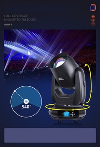 Luz Móvil Sharpy 14R Beam 295W con Efecto Arcoíris para DJ, Escenarios, Navidad, Bodas, <span class=keywords><strong>DMX</strong></span> 20 Canales, Biperísmo 8+<span class=keywords><strong>48</strong></span> Faces - Product Image 3