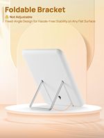 Miroir de table pliable portable CF avec logo personnalisé 8x5 pouces, pour le rasage, les voyages, avec support pliable et trou de suspension, en plastique, pour le maquillage