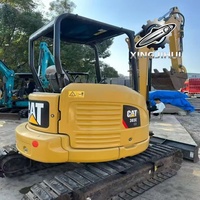 Mini-excavatrice sur chenilles Caterpillar 303E CR d'occasion, 3 tonnes, moteur CAT d'origine, faible nombre d'heures, petite pelle pour la rénovation de jardin