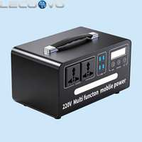 LECOOVO D300S Estación de Energía Portátil de Onda Sinusoidal Pura de 300W, 189-504Wh, Adaptador de CA, Arrancador de Emergencia para Camping al Aire Libre