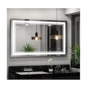 Miroir de salle de bain moderne avec éclairage rétroéclairé, interrupteur intelligent sans fil à capteur, multifonctions, miroir de type Espejo - Product Image 6