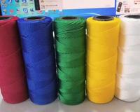Cordon en nylon torsadé rouge et blanc de 2 mm, 100 mètres, à deux brins