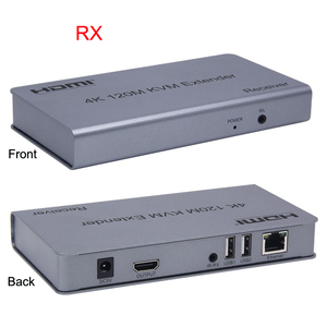 4K 120M <span class=keywords><strong>HDMI</strong></span> KVM extension sur <span class=keywords><strong>RJ45</strong></span> Ethernet Cat5e Cat6 câble vidéo émetteur et récepteur Kit Support USB souris clavier IR - Product Image 4