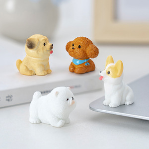 Figura Decorativa <span class=keywords><strong>de</strong></span> Cachorro Creativa y Adorable, Accesorio <span class=keywords><strong>de</strong></span> Decoración DIY, Miniatura <span class=keywords><strong>de</strong></span> Paisaje, Adorno para Coche o Escritorio - Product Image 1