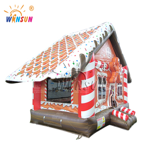 Castillo hinchable de Navidad Casa de pan de jengibre inflable Castillo Trampolín inflable - Product Image 5