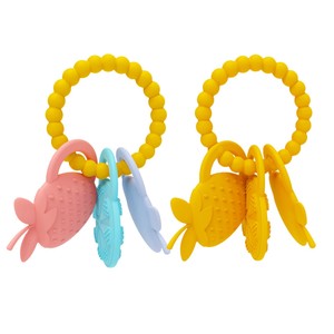 Baby <b>Silicone</b> Teething Ring Round <b>Beads</b> Food Grade Infants 0-24 Months Unisex - Product Image 5