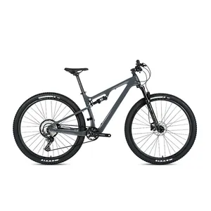 Bicicleta de montaña de carbono con suspensión completa bicicleta de montaña mtb doble freno bicicletas de alto carbono L