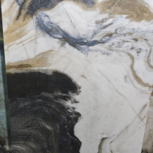 Glassa in porcellana con linea dorata lucida 60*120*1mm interno popolare nero di lusso pavimento da parete senza filo - Product Image 1