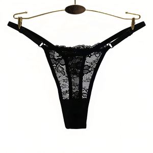 กางเกงชั้นในเซ็กซี่ลูกไม้แบบปรับได้สำหรับผู้หญิง ปี 2026 ทรงเอวต่ำ โปร่ง ระบายอากาศได้ดี ผลิตจากโพลีเอสเตอร์ 100% - Product Image 4